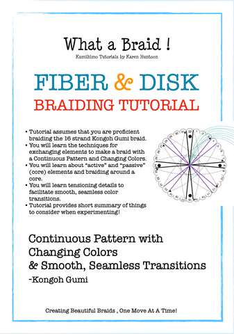 Instant Download Tutorial - Continuous Pattern and Color Changes  - 14 pages - Fiber & Disk