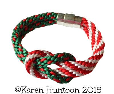 8-Strand Kongoh Gumi Square Knot Bracelet Kit - Christmas