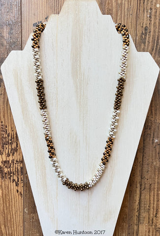 "Lots of Dots Kumihimo Necklace" - Fancy
