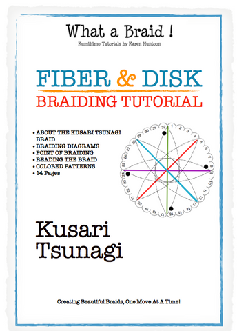 Instant Download Tutorial  - Kusari Tsunagi Braid Structure - 14 pages - Fiber & Disk