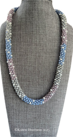 "*****6/0 Painting with Beads Color Block Single Spot Necklace - Elegance"