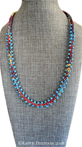 "******8-strand Jubilee Ribbon Kusari Tsunagi Edge Bead Necklace Kit" - Sedona