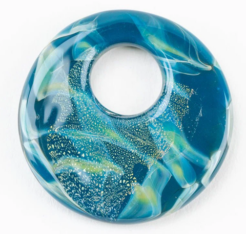 Boro Glass Halo Disk - Deep Lagoon