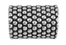 "Raised Dot" Slider, Round, Antique Silver - 5mm