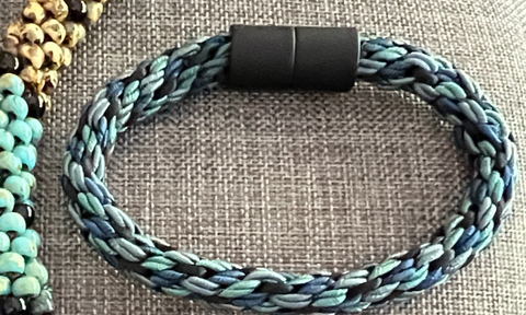 "**8-strand Kongoh Gumi Luxury Italian Soutache Bracelet Kit - Tempest, Jade, Twilight & Black