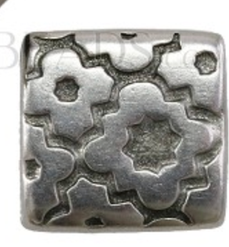 Square Bead, Cross Square, 9mm x 9mm (Hole 5mm x 2mm)