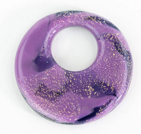 Boro Glass Halo Disk - Mystic Lavender