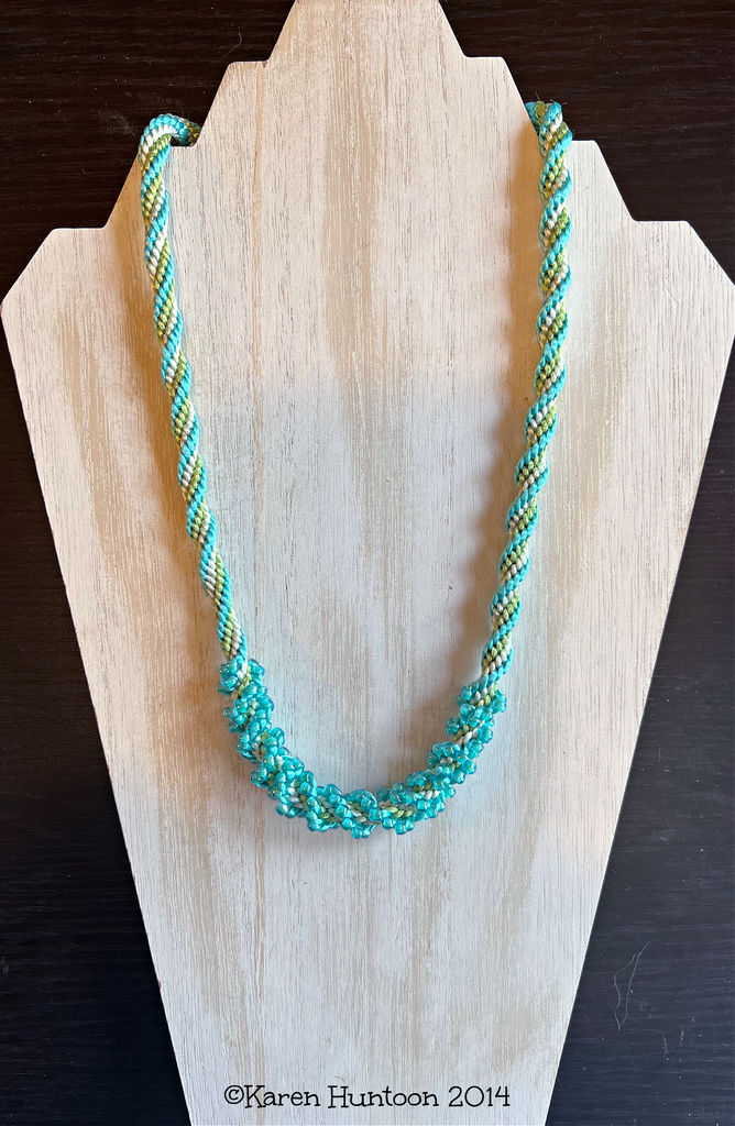 12-Strand Ridge Spiral Necklace Kit - Turquoise/Green Apple/ Mint