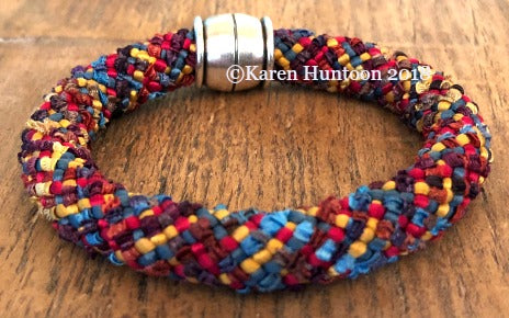 20-Strand Naiki Gumi "Round" Bracelet - Kumihimo Jubilee Ribbon - Sedona