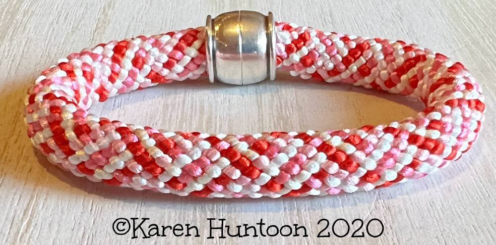 20-Strand Naiki Gumi Round Bracelet - Nylon Petite Satin - Brights