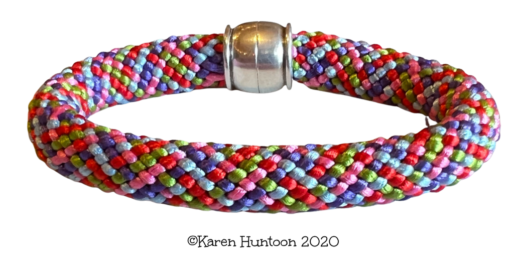 20-Strand Naiki Gumi Round Bracelet - Nylon Petite Satin - Brights