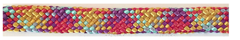 20-Strand Naiki Gumi  "Flat" Bracelet - Purple & Red