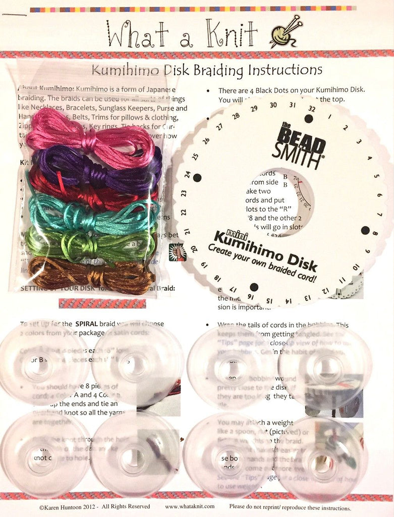 Kumihimo Starter Kits with 8 & 16 Bobbins