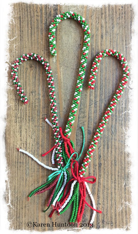 Candy Canes Kit - Beaded Kumihimo
