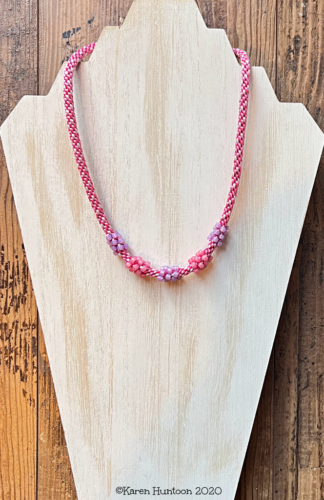 Cluster Bead Kongoh Gumi Necklace Kit - Pink & Lt Pink