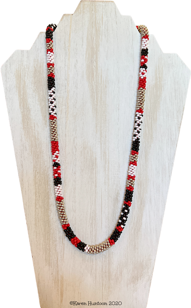 Red and black beads 2025 necklace
