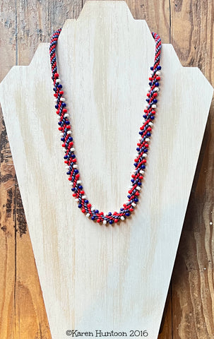 Edge Bead Necklace Kit - 4th of July