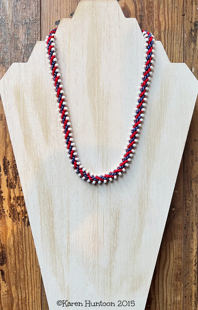 Edge Bead Necklace Kit - 4th of July