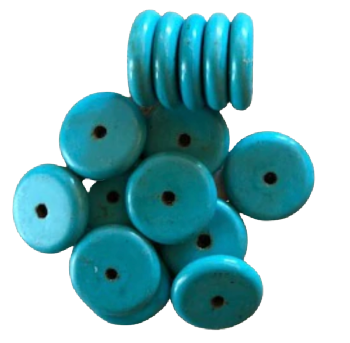 Howlite Gemstone Flat Beads - 10 for $2.50