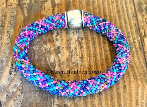 20-Strand Naiki Gumi "Round" Bracelet - Kumihimo Jubilee Ribbon - Magical