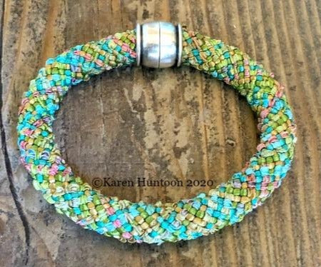 20-Strand Naiki Gumi "Round" Bracelet - Kumihimo Jubilee Ribbon - Pretty Pastels