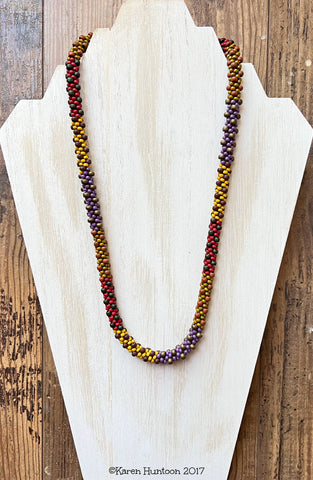 "Lots of Dots Kumihimo Necklace"- Earthly Delights