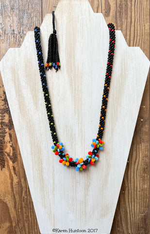 "8/0 Beaded Pip Cluster Necklace Kit" - Medley of Brights