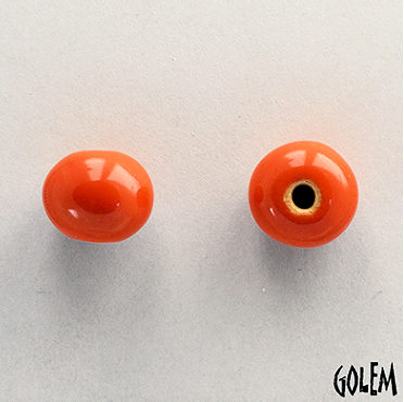 Golem Round Bead,  13.5 mm - Coral