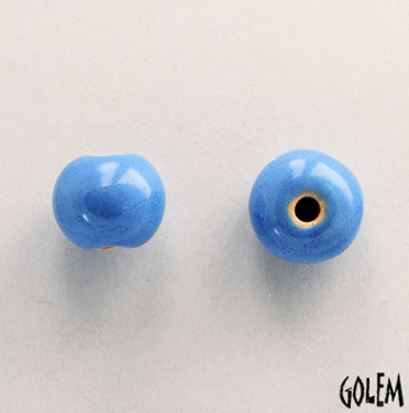 Golem Round Bead,  13.5 mm - Lt Sapphire