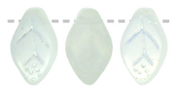 Czech Glass Leaf Beads - Crystal AB