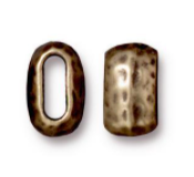 Barrel Beads, Hammered, Antique Brass, 6x2mm
