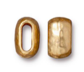 Barrel Beads, Hammered, Gold, 6x2mm