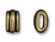 Barrel Beads, Deco, Antique Antique Brass, 6x2mm