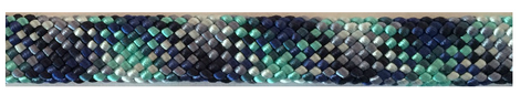 20-Strand Naiki Gumi "Flat" Bracelet - Turquoise & Navy