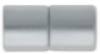 Magnetic Clasp "Acrylic Straight Barrel" -8mm Hole, Matte Silver