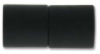 Magnetic Clasp "Acrylic Straight Barrel" - 8mm Hole, Matte Black