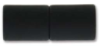 Magnetic Clasp "Acrylic Straight Barrel" - 6mm Hole, Matte Black