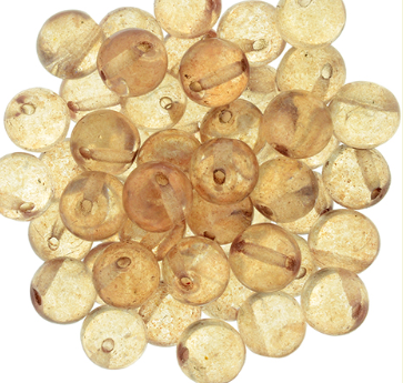 Bauble Beads, 6mm Top Drilled - Warm Taupe