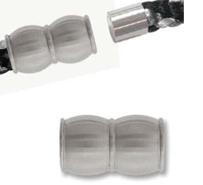 Magnetic Clasp, Glue-in, Stainless Steel, 8mm