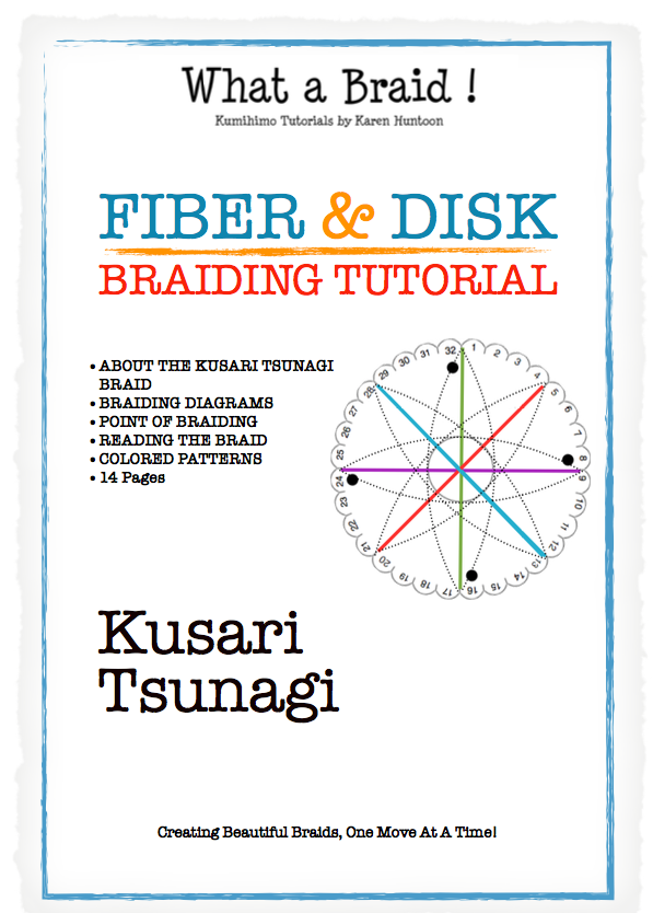 Instant Download Tutorial  - Kusari Tsunagi Braid Structure - 14 pages - Fiber & Disk