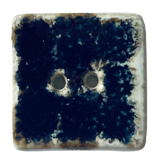 Button Ceramic Square, 23mm x 23mm