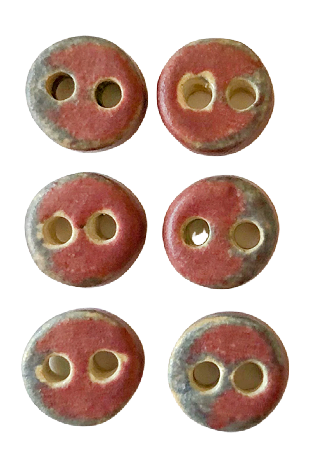 Button Ceramic Cute as a Button, 13.5 mm, set of 6